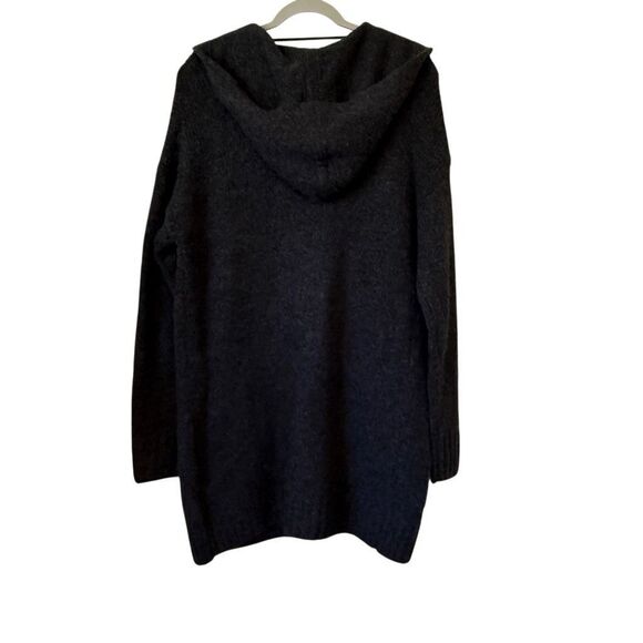 Gap Dark Heather Gray Oversized Long Hooded Cardigan Sz M Cozycore, Lounge - Picture 3 of 15